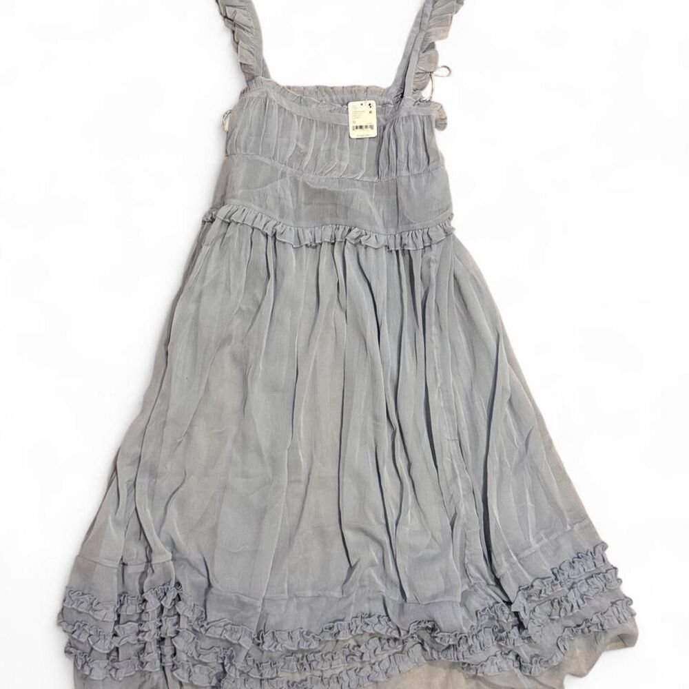 Free People Moon Phase Midi Dress Morning Haze XL NWT